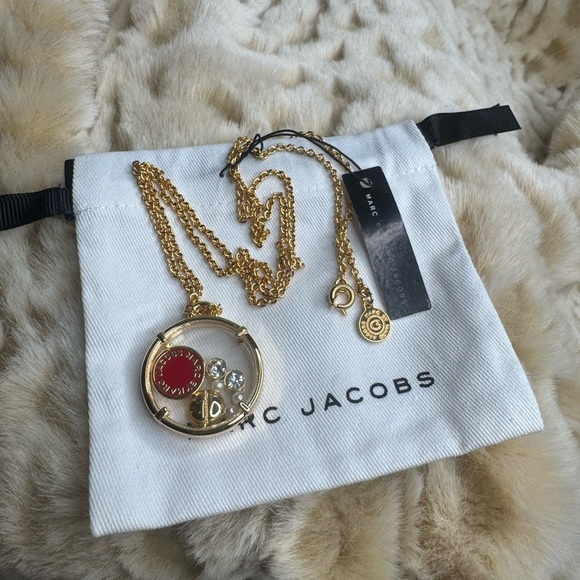 Marc Jacob’s Gold and Red Floating charm Necklace. NWT, w MJ dust bag. - Picture 9 of 9